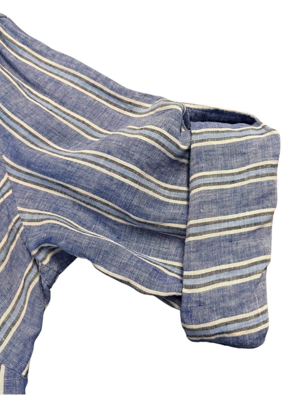 Lauren Ralph Lauren Oversized Striped Linen Tunic Top Sz 3X Coastal Breathable - Picture 8 of 10